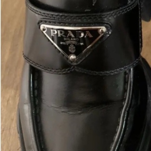 Prada Monolith Pointed Loafers (38) - Picture 9 of 9